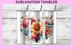 Sunflowers Tumbler Wrap | 20 oz. Straight Skinny Design Product Image 1