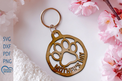 Mom SVG. Mothers Day Keychain Design. Mothers Day Laser Cut Product Image 1