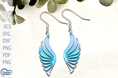 Angel wings Earrings Laser Cut. Wings Earrings. Product Image 1