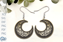 Celestial Earrings. Moon Earrings Laser Cut. Boho Earrings. Product Image 1