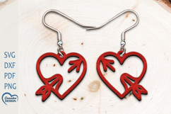 Valentine Earrings Laser Cut. Heart Laser. Heart Earrings. Product Image 1