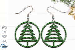 Christmas Earrings Laser Cut. Christmas Tree Laser Cut. Product Image 1