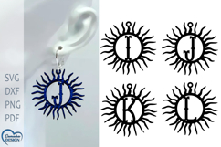 Celestial Earrings Laser Cut. Boho Earrings with Letters. Product Image 1