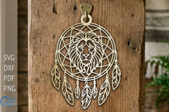 Dream Catcher Laser Cut. Leo Zodiac Sign . Product Image 1
