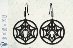 Halloween Earrings Laser Cut. Halloween Spider Laser Cut. Product Image 1