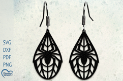 Halloween Earrings Laser Cut. Halloween Spider Laser Cut. Product Image 1