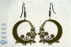 Celestial Earrings. Moon Earrings Laser Cut. Boho Earrings. Product Image 1