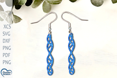 Modern Wave Earrings Laser Cut. Boho Earrings Laser Cut. Product Image 1