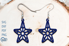 Starfish Earrings Laser Cut. Boho Earrings Laser Cut. Product Image 1