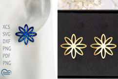 Flower Earrings Laser Cut. Boho Earrings. Product Image 1