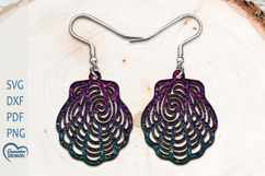 Shell Earrings Laser Cut. Boho Sea Earrings Laser Cut. Product Image 1