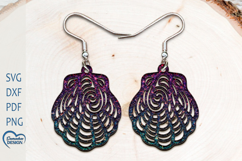 Shell Earrings Laser Cut. Boho Sea Earrings Laser Cut. Product Image 1