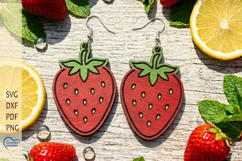 Strawberry Earrings Laser Cut. Sea Earrings Laser Cut. Product Image 1