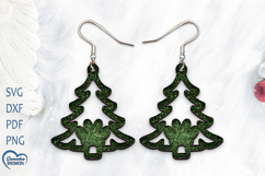 Christmas Earrings Laser Cut. Christmas Tree Laser Cut. Product Image 1