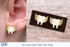 Stud Earrings Laser Cut. Boho Earrings Laser Cut. Product Image 1