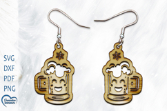 Christmas Earrings Laser Cut. Christmas ToyLaser Cut. Product Image 1