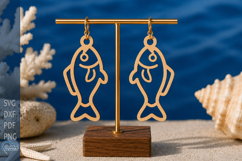 Ocean Earrings Laser Cut Bundle. Product Image 3