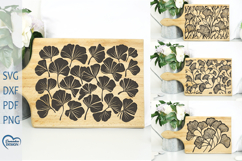 Ginkgo Leaves Engraved. Cutting Board Engraved. Product Image 1
