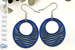 Modern Wave Earrings Laser Cut. Boho Earrings Laser Cut. Product Image 1