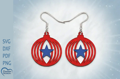 Christmas Earrings Laser Cut. Christmas Ball Laser Cut. Product Image 1