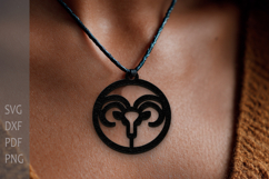 Capricorn Pendant Laser Cut. Zodiac Signs Keychain. Product Image 1