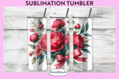 Peonies Tumbler Wrap | 20 oz. Straight Skinny Design Product Image 1