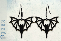 Halloween Bat Wings Laser Cut Earrings. Product Image 1