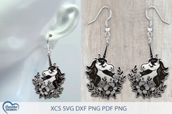 Unicorn Earrings Laser Cut. Boho Earrings Laser Cut. Product Image 1