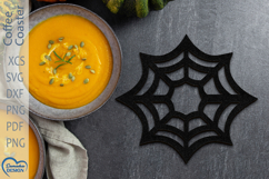 Halloween Coffee Coaster Laser Cut. Spider Web Coaster. Product Image 2