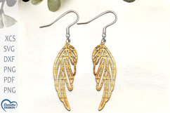 Angel wings Earrings Laser Cut. Boho Earrings Laser Cut. Product Image 1