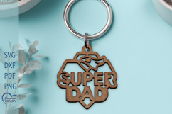 Fathers Day Laser Cut. Keychain Laser Cut. Dad SVG. Product Image 1