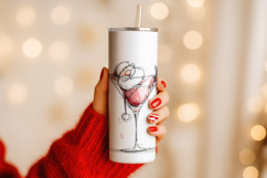 Christmas Hand Skinny Tumbler PSD Mockup | 20oz Smart Object Product Image 2