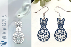 Dog Earrings Laser Cut. Dog Silhouette Laser Cut. Product Image 1