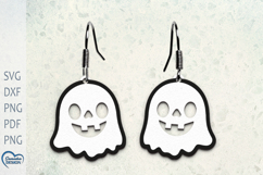 Earrings Laser Cut. Ghost Laser Cut. Halloween Laser Cut. Product Image 1