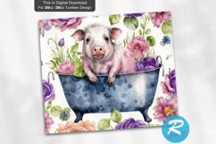 Sunflower Design,Tumbler,20oz Tumbler,20oz Skinny Tumbler,Drinkware,Travel Mug,Gift Ideas,Gifts For Her,Farm Wrap Design,Seamless Design,Watercolor,Pig,Roses,PNG,Sublimation,Tumbler wrap,Digital file,Tumbler,Sublimation design,Download,Straight template,C