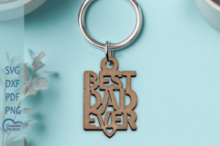 Fathers Day Laser Cut. Keychain Laser Cut. Dad SVG. Product Image 1