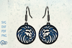 Leo zodiac sign. Leo sign Earrings . Zodiac signs. Product Image 1