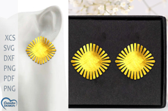 Modern Stud Earrings Laser Cut. Boho Earrings Laser Cut. Product Image 1