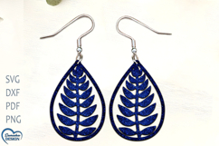 Leaf Earrings Laser Cut. Laser Cut earrings. Wreath SVG. Product Image 1