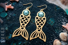 Ocean Earrings Laser Cut Bundle. Product Image 4