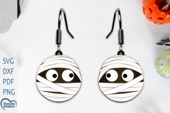 Halloween Earrings Laser Cut. Mummy Face Laser Cut. Product Image 1