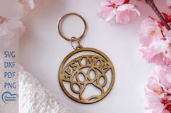 Mothers Day Keychain Design. Mothers Day Laser Cut Product Image 1