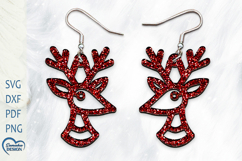 Christmas Earrings Laser Cut. Christmas Deer Laser Cut. Product Image 1