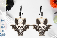 Earrings Laser Cut. Skeleton Bat. Halloween Earrings Product Image 1