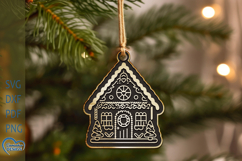 Christmas Ornament SVG. Christmas Gringerbread Home Ornament Product Image 1