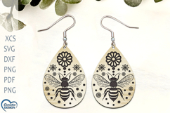 Bee Earrings Laser Cut. Bee Silhouette Laser Cut. Product Image 1