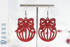 Christmas Earrings Laser Cut. Christmas Ball Laser Cut. Product Image 1