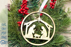 Nativity Scene SVG. Cristmas Ornament Laser Cut. Product Image 1