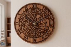 Leo Zodiac Wall clock laser cut. Clock face. Product Image 1