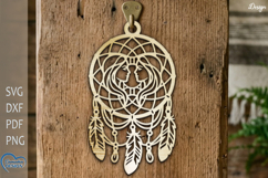 Dream Catcher Laser Cut. Gemini Zodiac Sign . Product Image 1